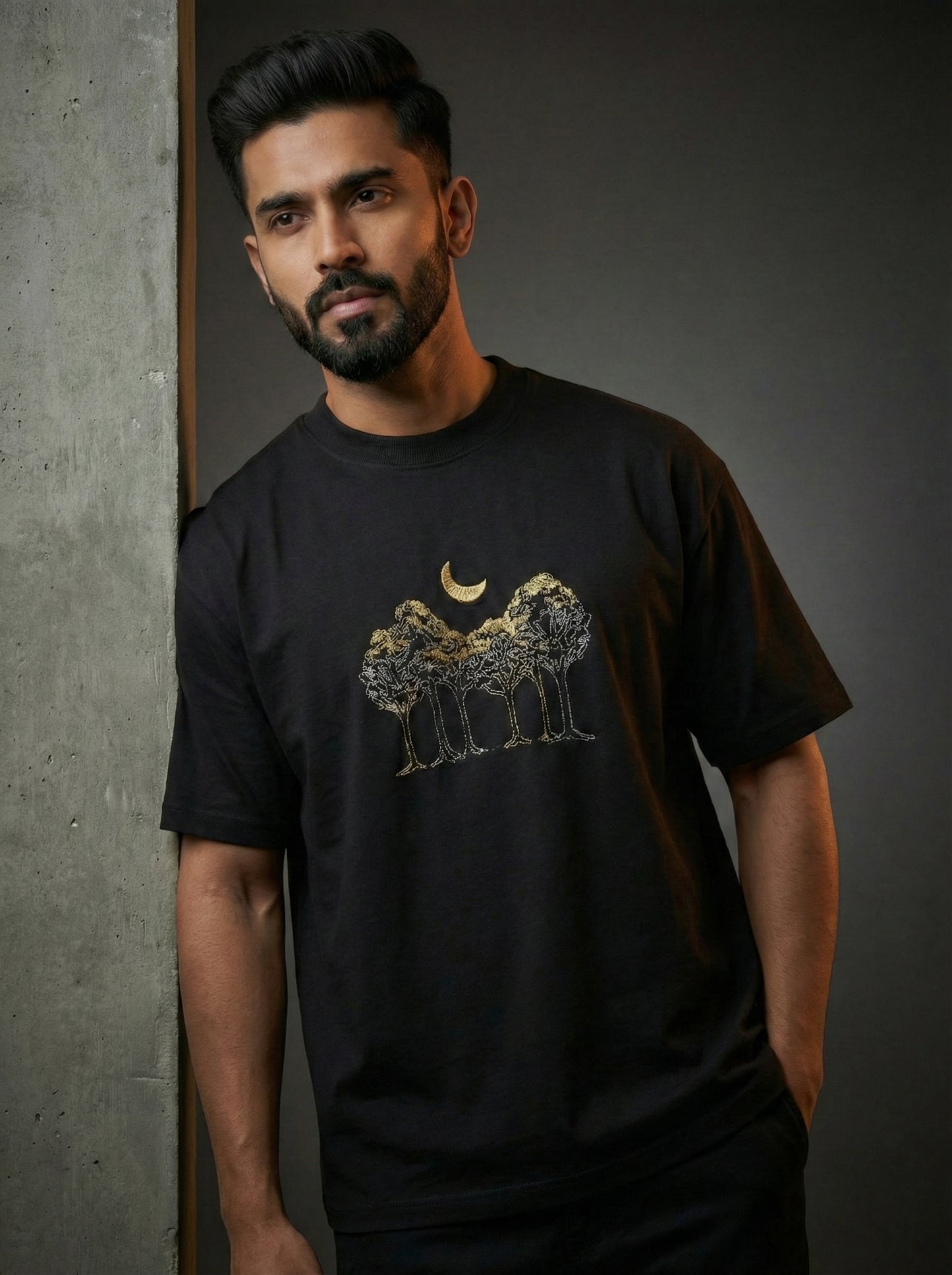 MOONLIT CANOPY Embroidered T-shirt