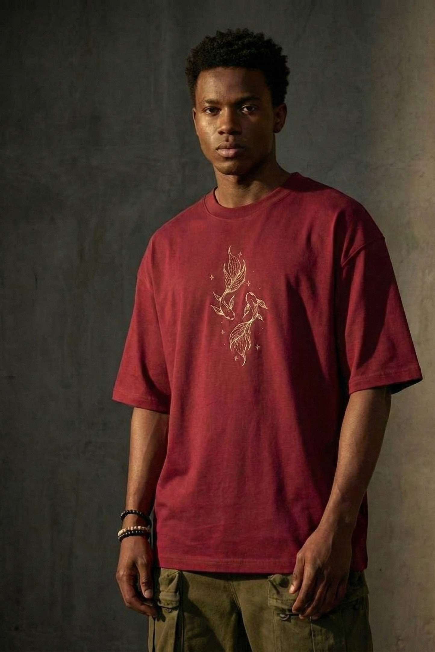 KOI Fish Embroidered T-shirt