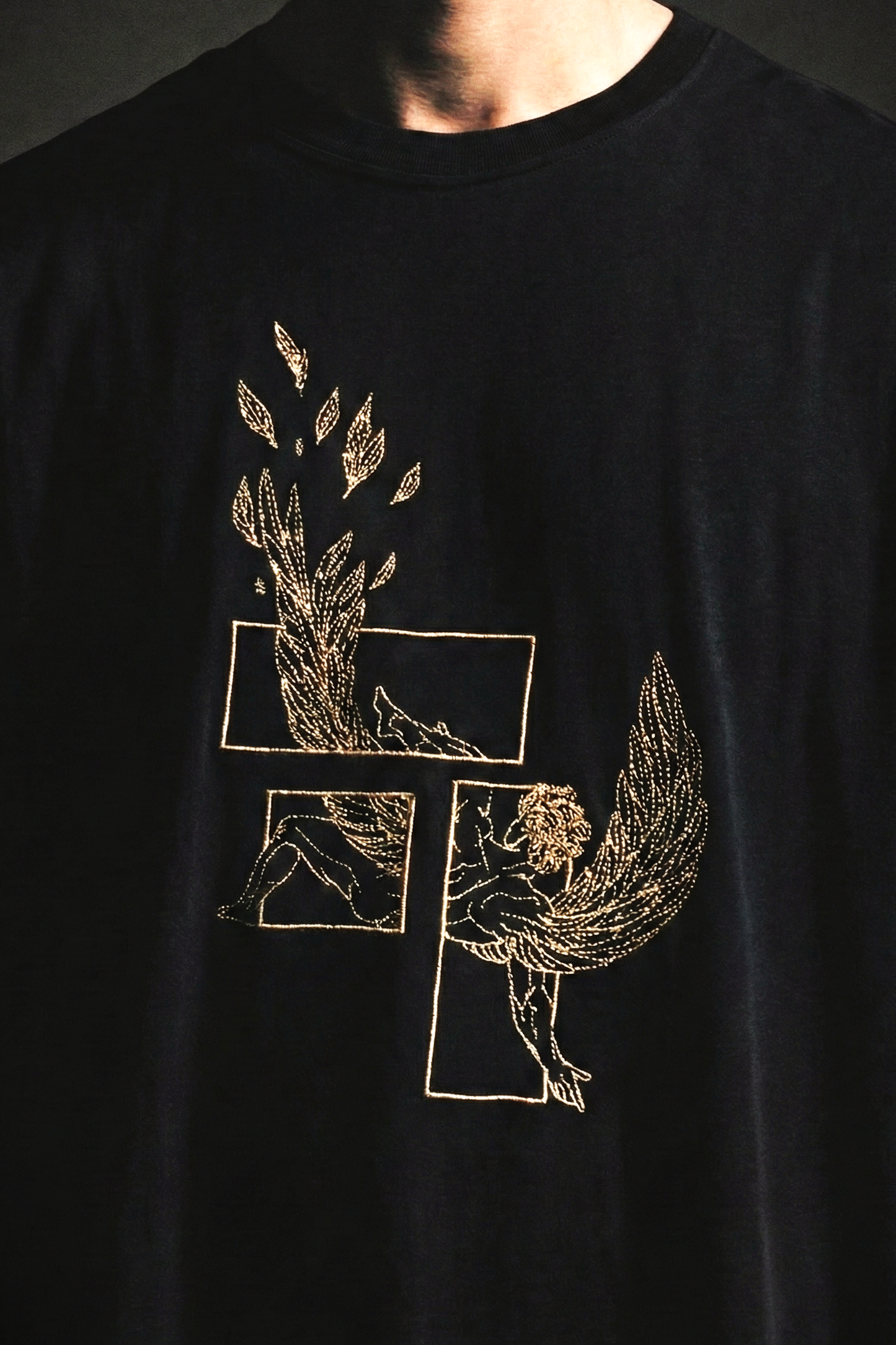 Fall of ICARUS Embroidered T-shirt