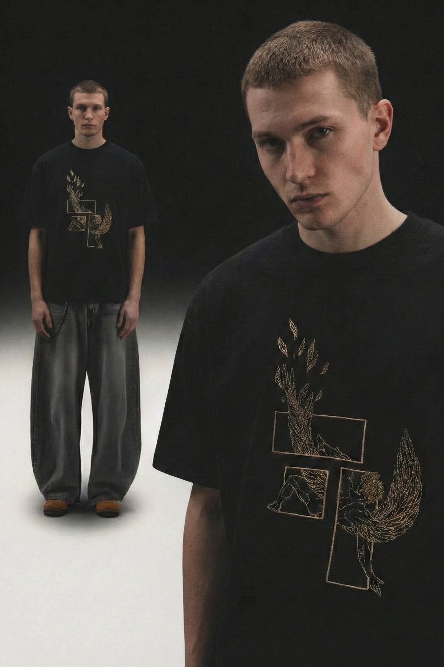 Fall of ICARUS Embroidered T-shirt