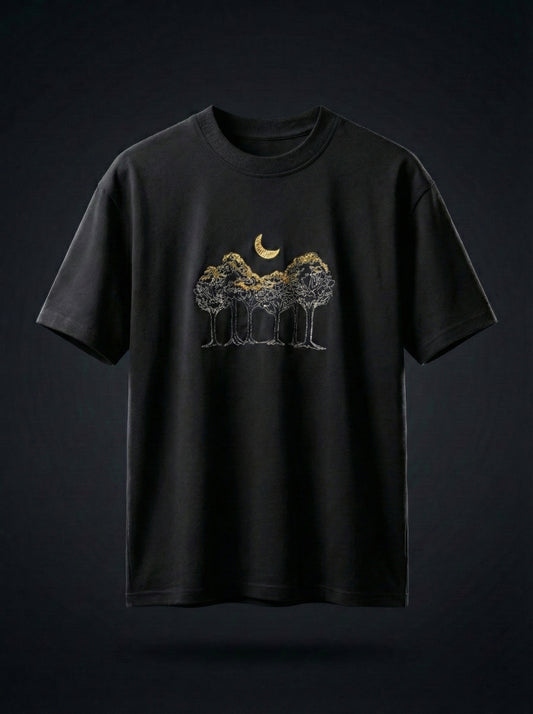 MOONLIT CANOPY Embroidered T-shirt