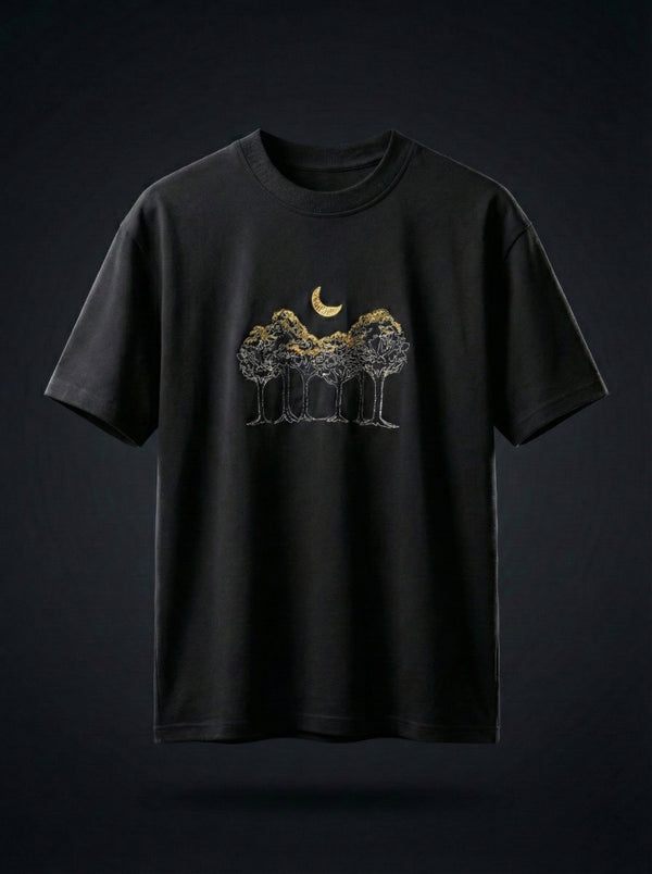 MOONLIT CANOPY Embroidered T-shirt