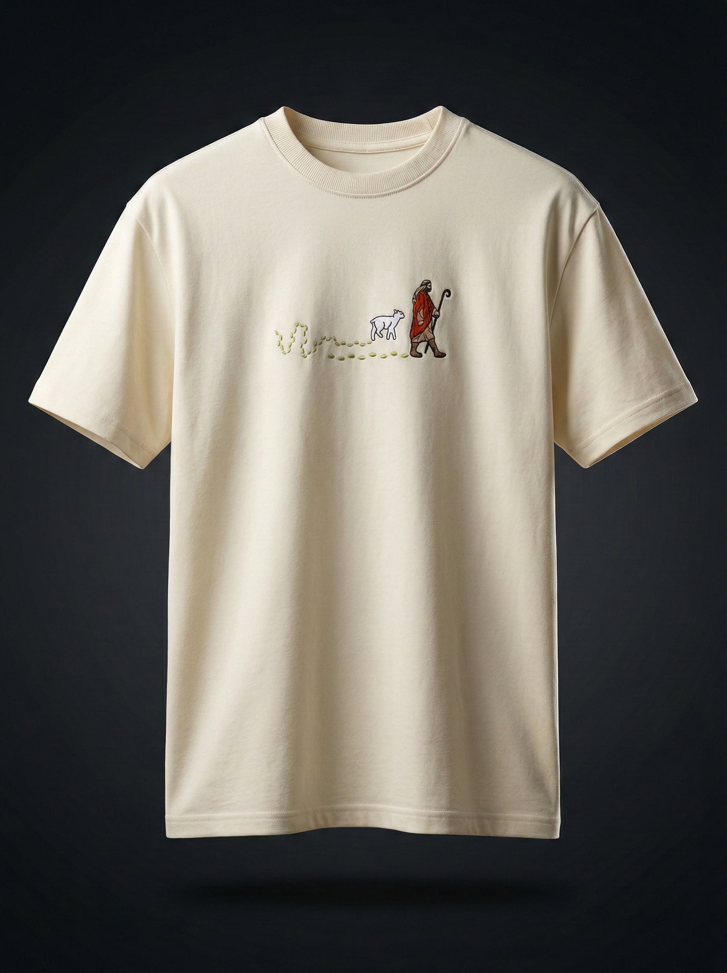 THE ONE WHO LEADS Embroidered Oversized T-shirt