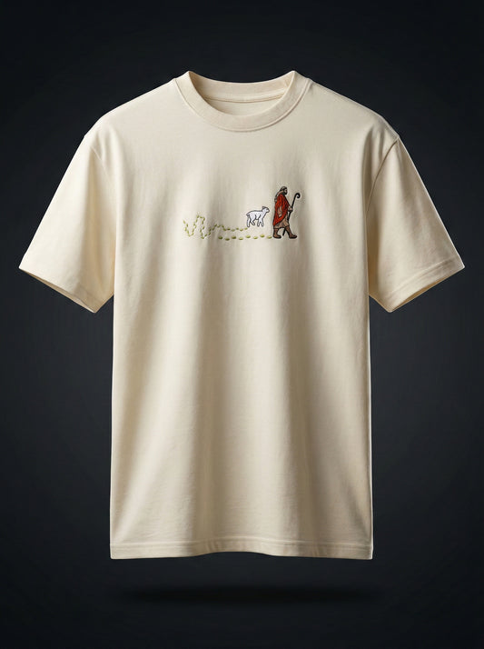 THE ONE WHO LEADS Embroidered Oversized T-shirt