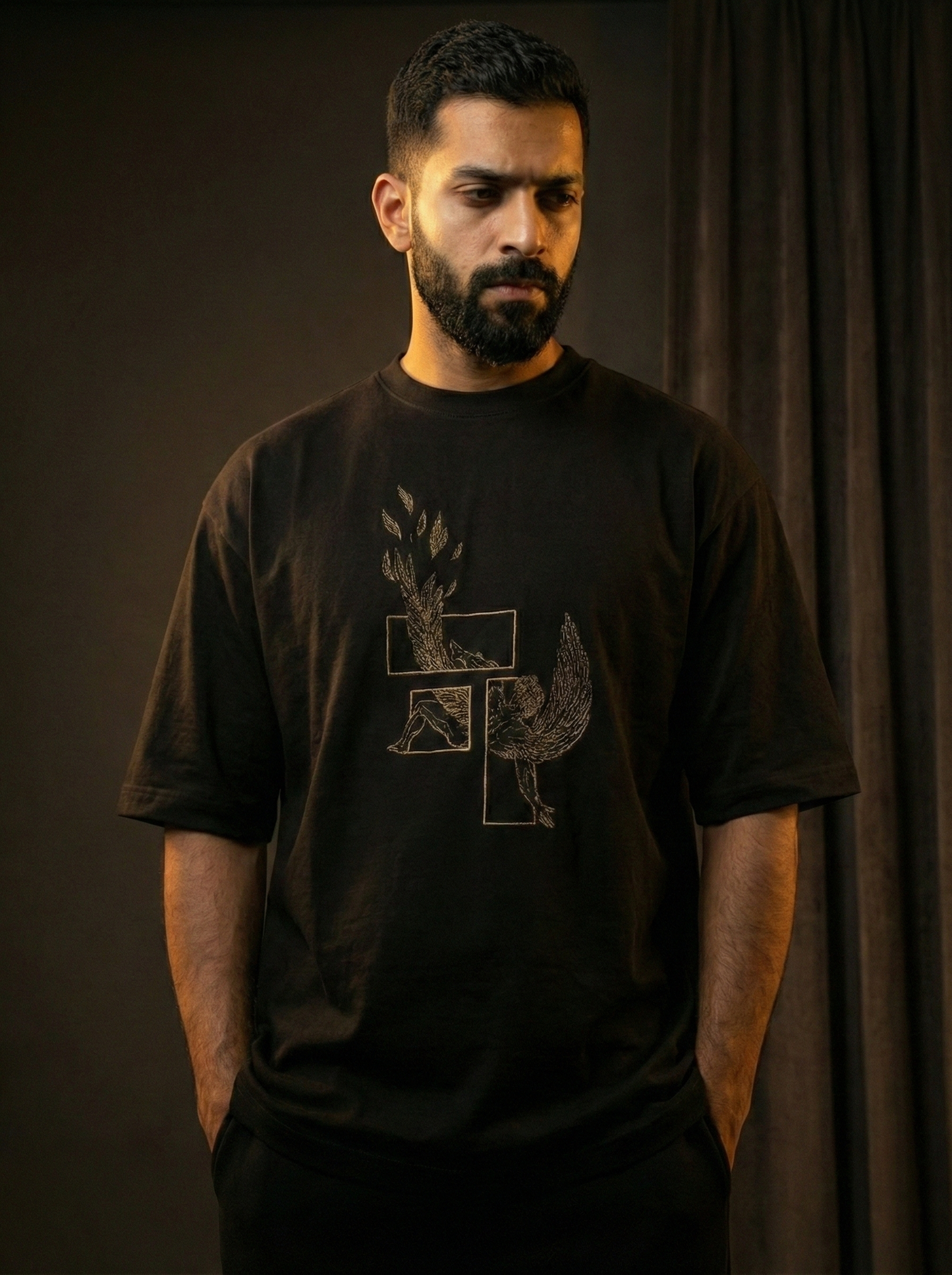 Fall of ICARUS Embroidered T-shirt