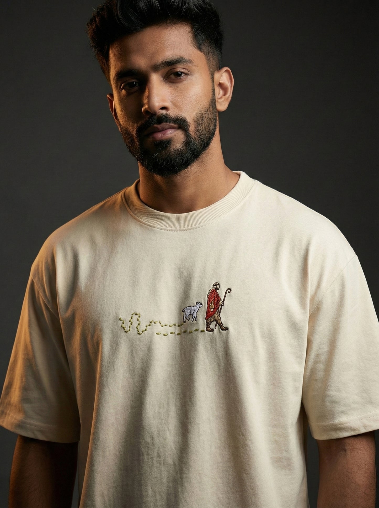 LOST Embroidered Oversized T-shirt